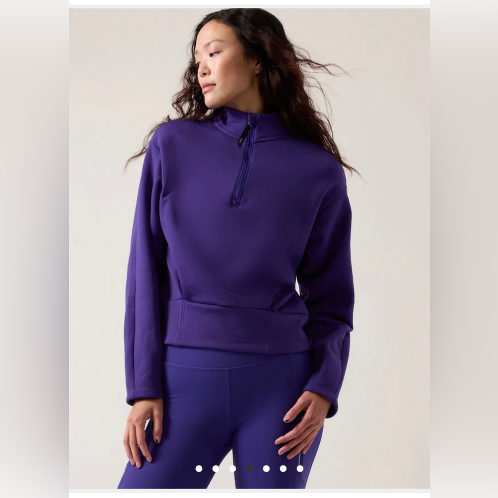Athleta Half Zip Sweatshirt // Noble Blue